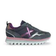 Girly Sporty Ripple Sneakers Munich , Gray , Dames