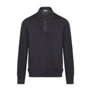 Italiaanse Wol Polo Shirt Gran Sasso , Gray , Heren