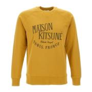 Sweatshirt Maison Kitsuné , Yellow , Heren