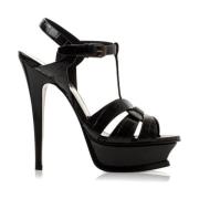 High Heel Sandals Saint Laurent , Black , Dames
