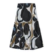 Zijden rok met abstracte print Munthe , Multicolor , Dames