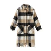 Beige Wollen Jas Woolrich , Beige , Dames