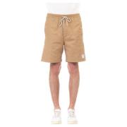 Korte Stretch Katoenen Shorts met Trekkoord Department Five , Brown , ...