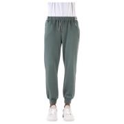 Groene sweatpants met trekkoord en elastische taille Eleventy , Green ...