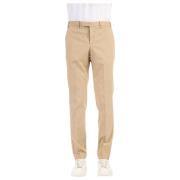 Beige Twill Stretch Katoenen Broek PT Torino , Beige , Heren