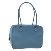 Pre-owned Leather shoulder-bags Hermès Vintage , Blue , Dames