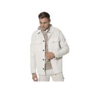 Corduroy Overhemd in Beige Mason's , White , Heren