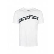 Heren Ronde Hals T-shirt Les Hommes , White , Heren