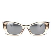 New Wave Dames Cat-Eye Zonnebril Saint Laurent , Beige , Dames