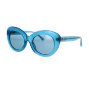 Linda Farrow Agnes Oversized Cat-Eye Zonnebril The Attico , Blue , Dam...