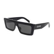 Geometrische zonnebril in glanzend zwart Celine , Black , Unisex