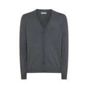 Heren Cardigan - Regular Fit V-Hals Sun68 , Gray , Dames