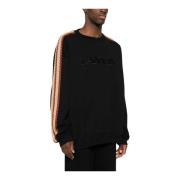 Oversized Curb Fleece Sweatshirt Lanvin , Black , Heren