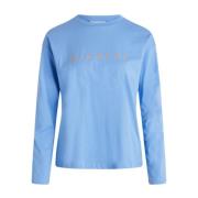 Main Longsleeve T-skjorte Blanche , Blue , Dames