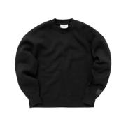 Oversized Unisex Sweatshirt Ami Paris , Black , Heren