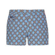 Jaren 70 Print Badpak, Lichtblauw MC2 Saint Barth , Blue , Heren