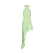 Mintgroene Zijden Jurk Andamane , Green , Dames