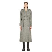 Tweed Coat - Italiaans Mode-erfgoed Durazzi Milano , Gray , Dames