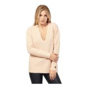 Beige V-Hals Trui Giulia N Couture , Beige , Dames