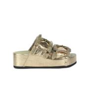 Elegante Ciabatta Wedges Strategia , Yellow , Dames