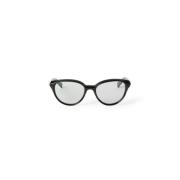 Zwarte Blauwe Optische Brillen - Asian Fit Off White , Black , Dames