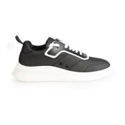 Vetersneakers met ronde neus Baldinini , Black , Heren