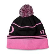 Opvouwbare muts met merkprint en pom pom John Hatter , Black , Dames