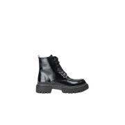 Leren Veterschoenen Anaki , Black , Dames