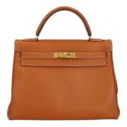 Pre-owned Leather handbags Hermès Vintage , Brown , Dames