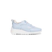 Mint Leren Sneaker Wonders , Blue , Dames