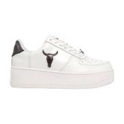 Witte Glitter Sneakers van Leer voor Dames Windsor Smith , White , Dam...