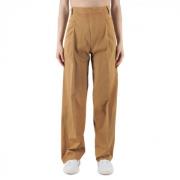Wide Trousers Hinnominate , Brown , Dames