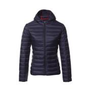 Navy Blauwe Gewatteerde Jas Jott , Blue , Dames