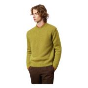 Mohair Silk Crewneck Sweater Massimo Alba , Green , Heren