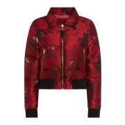 Ruby Jacquard Puffer Bomber La DoubleJ , Red , Dames