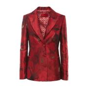 Ruby Brocade Blazer La DoubleJ , Red , Dames