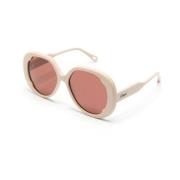 Witte Sungles met Originele Accessoires Chloé , White , Dames