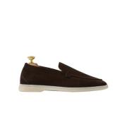 Donkerbruine Suède Loafers Scarosso , Brown , Dames