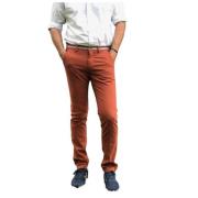 Slim Fit Chino Broek Mason's , Red , Heren