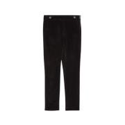 Zwarte Katoenen Velvet Gingerly Broek Liu Jo , Black , Dames