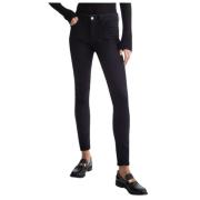 Hoge taille Divine Skinny Jeans Liu Jo , Black , Dames