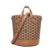 Bruine Bucket Tas met Bovenhandvatten Bally , Brown , Dames