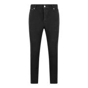 Slim Fit Corduroy Broek Department Five , Black , Heren