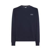 Katoenen Crew Neck Sweater Sun68 , Blue , Heren