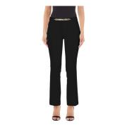 Elegante Cropped Stretch Broek Liu Jo , Black , Dames