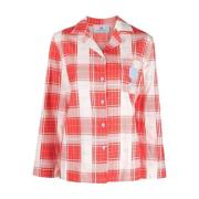 Dames Pyjama met Logo Patch Check Chiara Ferragni Collection , Red , D...