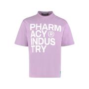 Paars Logo Print T-Shirt Pharmacy Industry , Purple , Dames
