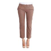 Brown Cropped Corduroys Pants Costume National , Brown , Dames