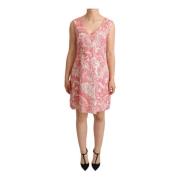 Pink Floral Jacquard Pleated Sheath Dress Dolce & Gabbana Pre-owned , ...