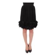 Black Silk Transparent Above Knees Skirt Dolce & Gabbana Pre-owned , B...